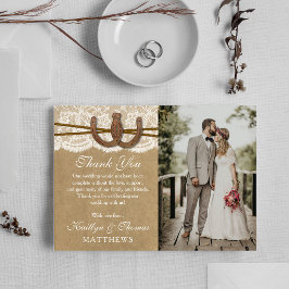 The Kraft, Lace & Horseshoe Bröllopssamling Tack Kort