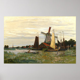 The Kvarn Zaandam, Monet 1871 Poster