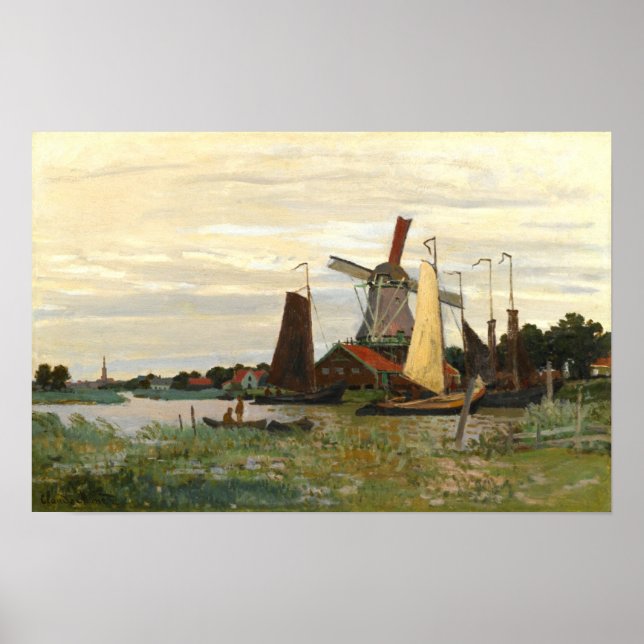 The Kvarn Zaandam, Monet 1871 Poster (Framsidan)
