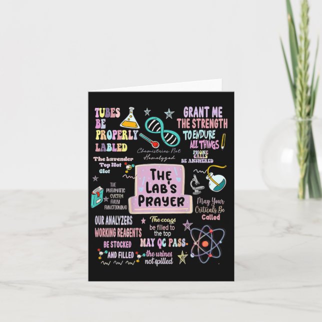 The Labs Prayer Medical Laboratory Scientist Lab Kort (Framsida)