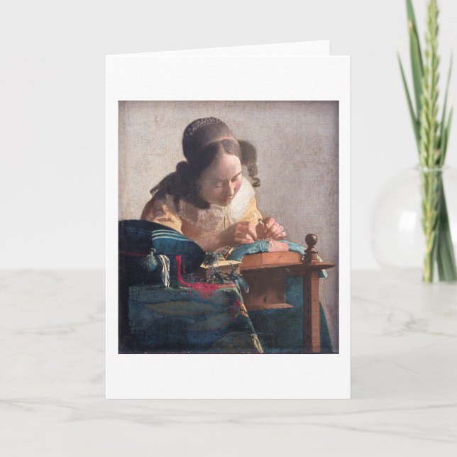 The Lacemaker, Johannes Vermeer, 1669-1670 Kort (Framsida)