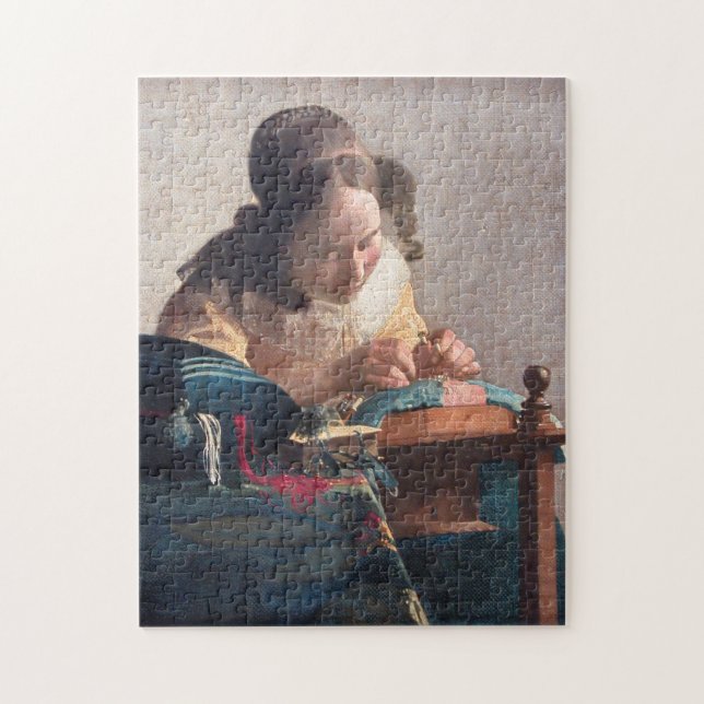 The Lacemaker, Johannes Vermeer, 1669-1670 Pussel (Vertikal)