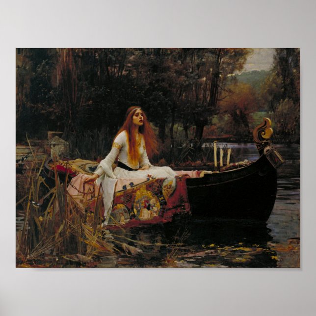 The Lady Of Shallot - Waterhouse Poster (Framsidan)