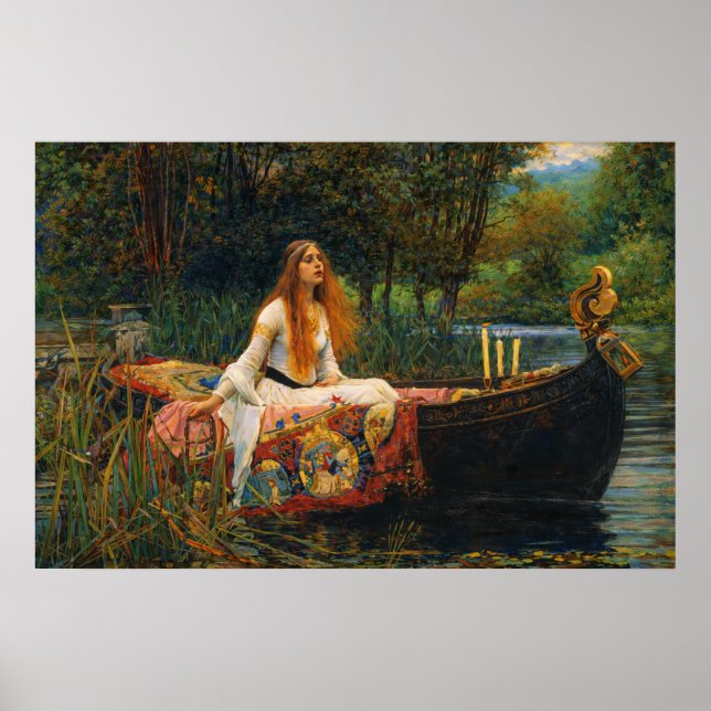 The Lady of Shalott av John William Waterhouse Poster (Framsidan)
