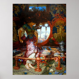 The Lady of Shalott av prerafaelit William Hunt Poster