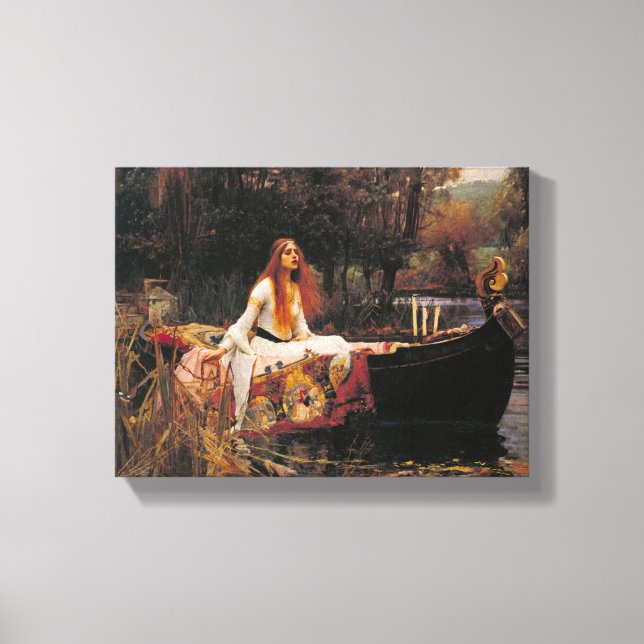 The Lady of Shalott John William Waterhouse Canvastryck (Framsida)