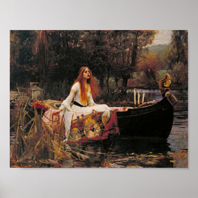 The Lady of Shalott John William Waterhouse Poster (Framsidan)