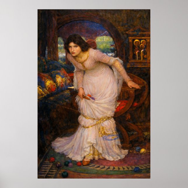 The Lady of Shalott Looking at Lancelot Poster (Framsidan)