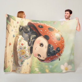 The Ladybug and the Hidden Nectar Kingdom Fleecefilt