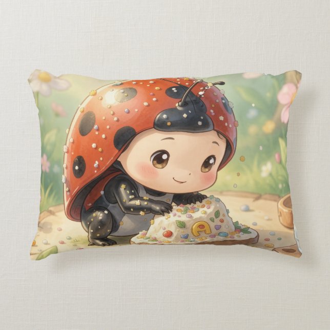 The Ladybug and the Hidden Nectar Kingdom Prydnadskudde (Framsidan)