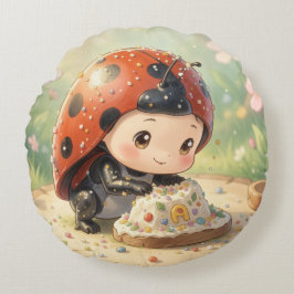 The Ladybug and the Hidden Nectar Kingdom Rund Kudde