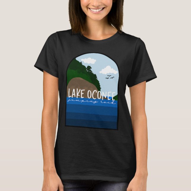 The Lake Oconee Jumping Rock T Shirt (Framsida)