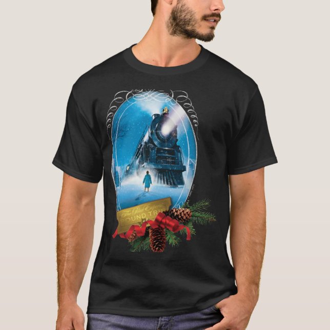 The Lar Express Holiday Framed Train Arrival T Shi T Shirt (Framsida)