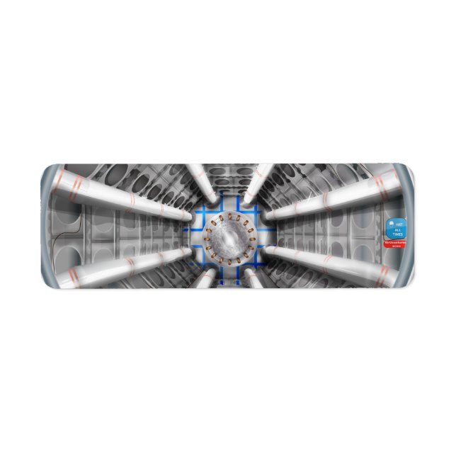 The Large Hadron Collider Returadress Etikett (Framsidan)