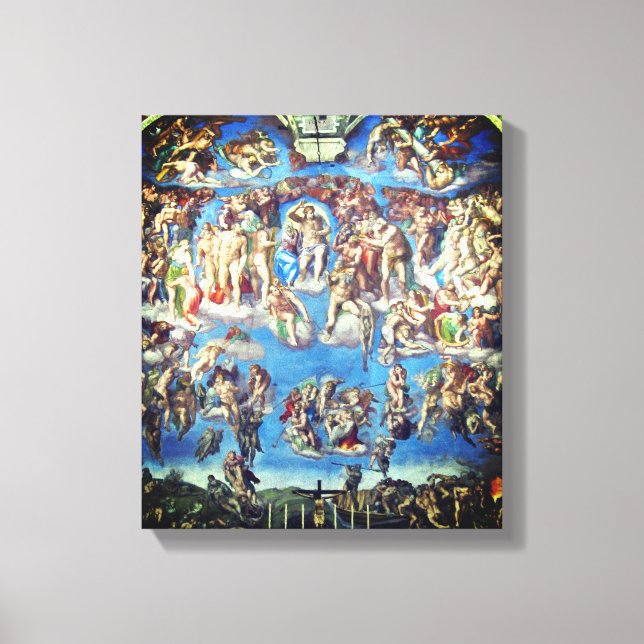 The Last Judgment – Michelangelo Buonarroti Canvastryck (Framsida)
