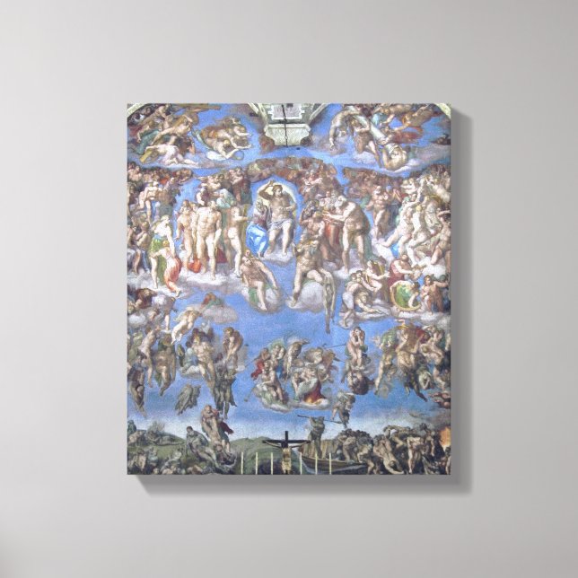 The Last Judgment – Michelangelo Buonarroti Canvastryck (Framsida)