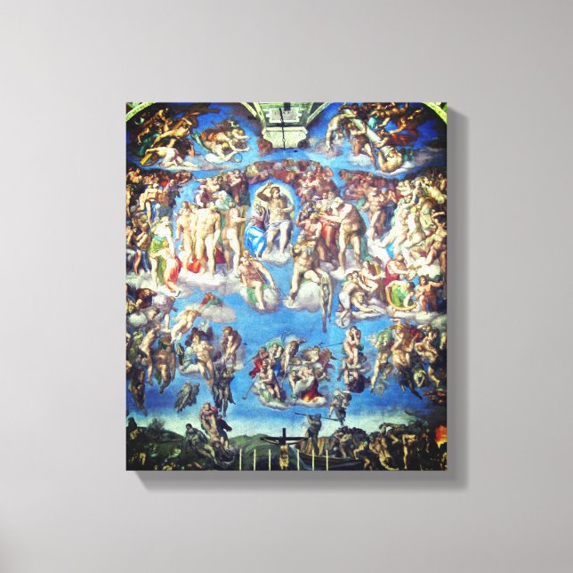 The Last Judgment – Michelangelo Buonarroti Canvastryck (Framsida)