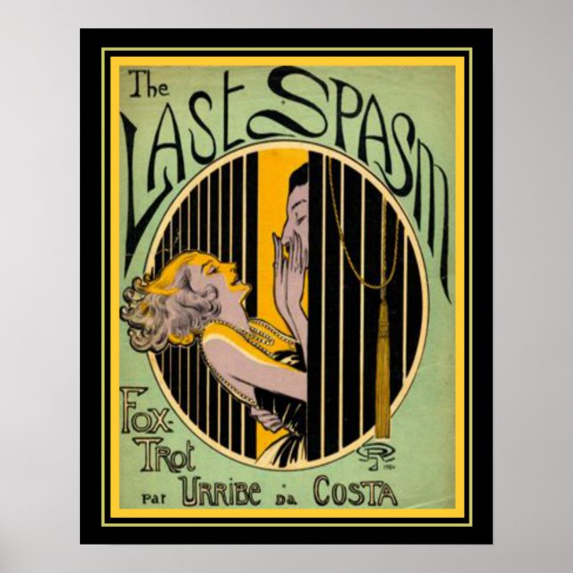 "The Last Spasm" Art Deco Foxtrot Print 16x20 Poster (Framsidan)