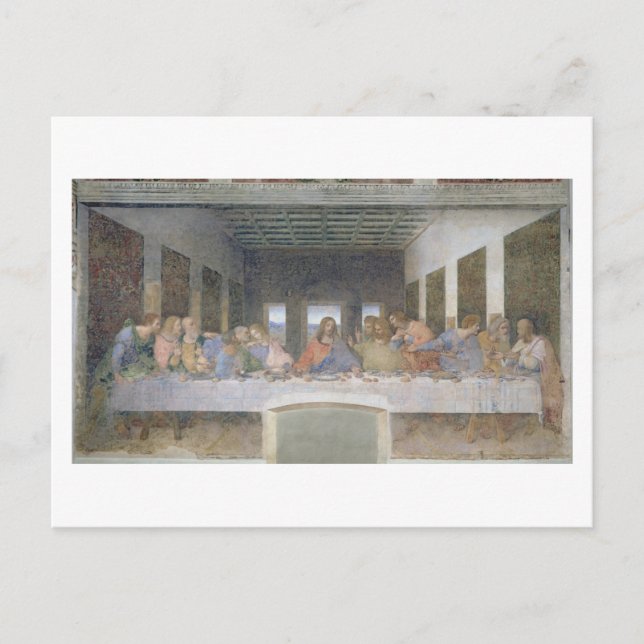 The Last Supper, 1495-97 (fresco) Vykort (Framsida)
