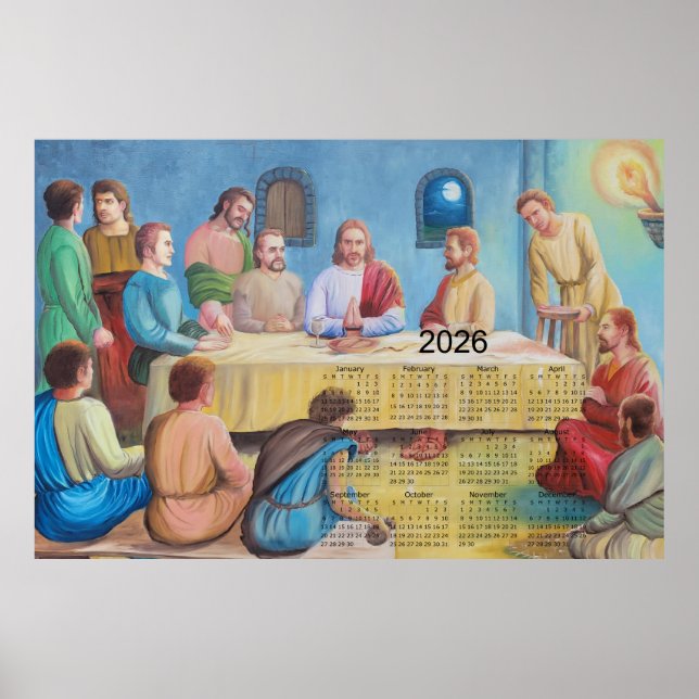 The Last Supper 2026 Calendar Poster (Framsidan)