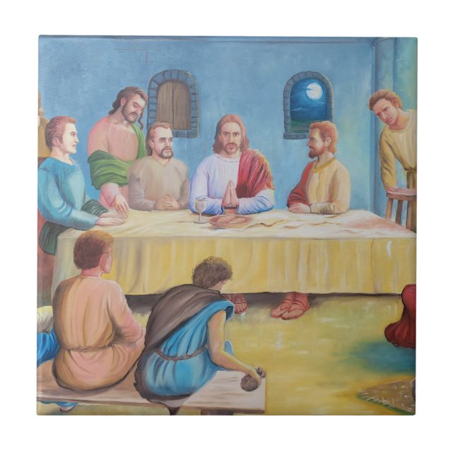The Last Supper: Jesus and the Disciples Kakelplatta (Framsidan)