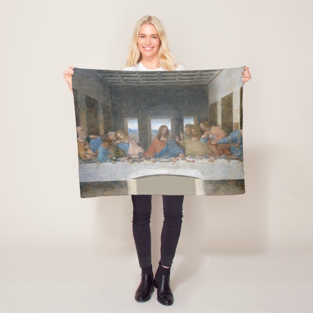 The Last Supper, Leonardo da Vinci, 1495-1498 Fleecefilt (På plats)