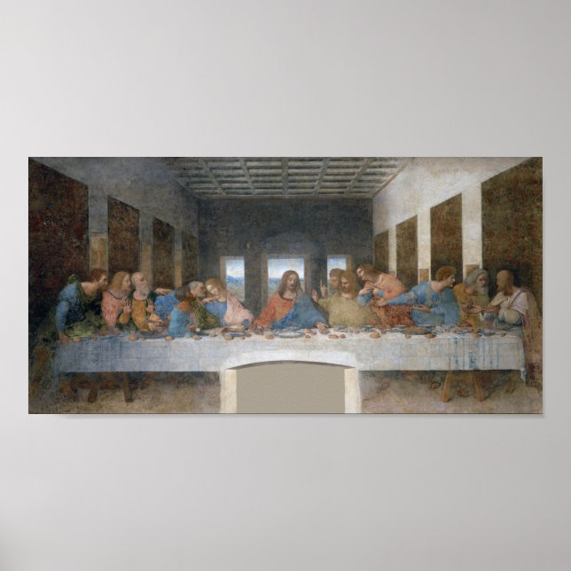 The Last Supper, Leonardo da Vinci, 1495-1498 Poster (Framsidan)