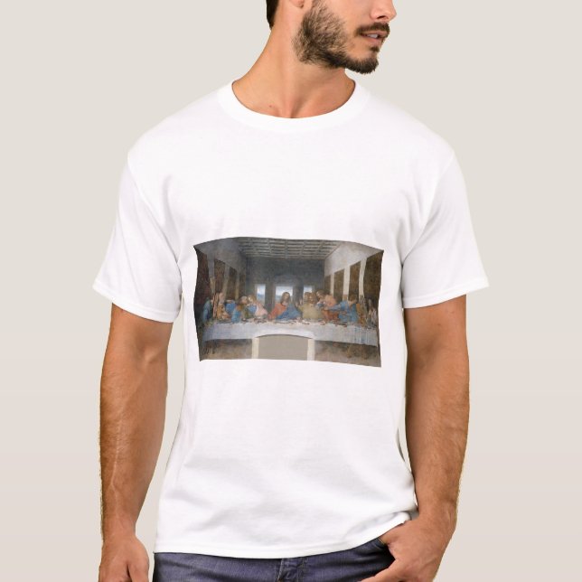 The Last Supper, Leonardo da Vinci, 1495-1498 T Shirt (Framsida)