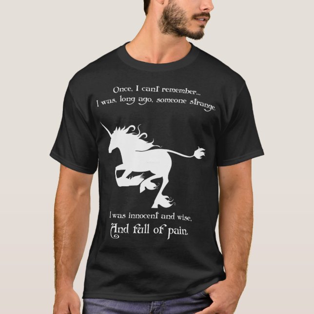 The Last Unicorn  Running retro T Shirt (Framsida)