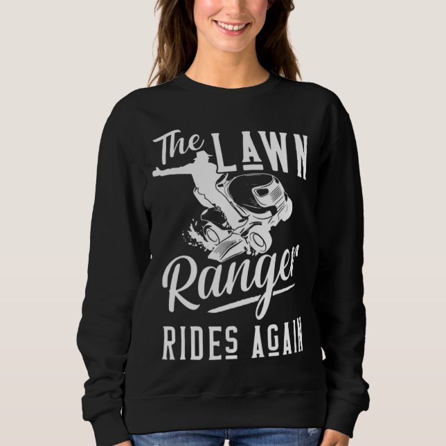 The Lawn Ranger Rides Again Cool Mowing Lawn Tract T Shirt (Framsida)