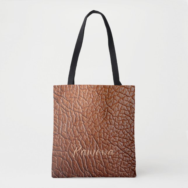 The Leather Look/Personalized Tote Bag Tygkasse (Framsida)