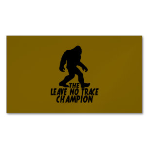 The Leave No Trace Champion Rolig Bigfoot Magnetiska Visitkort