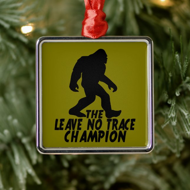 The Leave No Trace-mästare Rolig Bigfoot Julgransprydnad Metall (Träd)