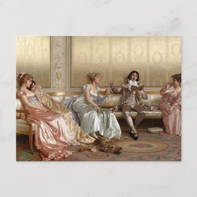 The Lecture by Vittorio Reggianini Vykort (Framsida)