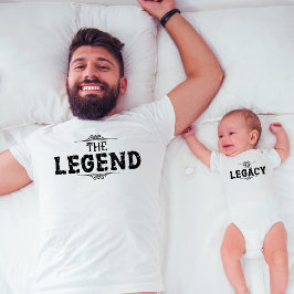 The Legend Fars Dag Herr Vit T Shirt