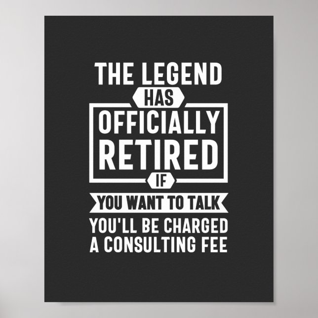 the legend Has Officially Retired Poster (Framsidan)