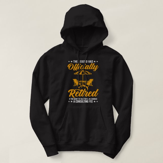 The Legend Has Retired Consulting Fee Veteran Cons Hoodie (Design framsida)