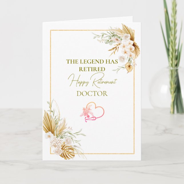 The Legend Has Retired Elegant Retirement Kort (Framsida)