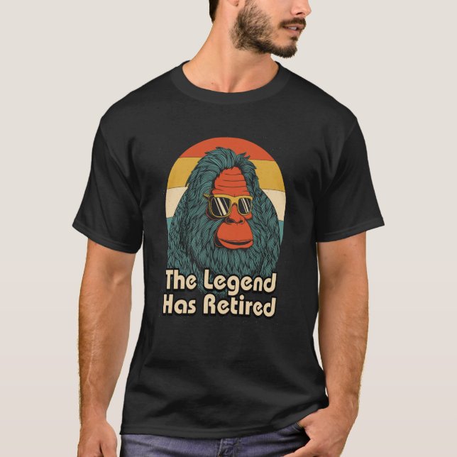 The Legend Has Retired Grandpa Fathers Day Grandfa T Shirt (Framsida)