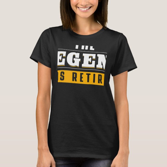 The Legend Has Retired Retirement Grand Father T Shirt (Framsida)