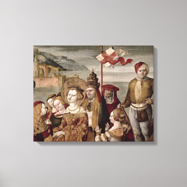 The Legend of St. Ursula, c.1530 (oil on Panel) Canvastryck (Framsida)