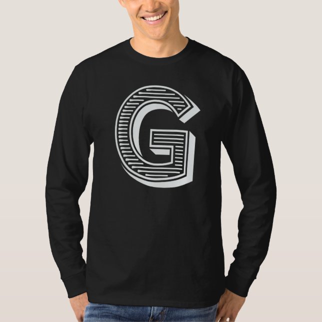 The Letter G Fun Big and Bold for Events Family Te T Shirt (Framsida)
