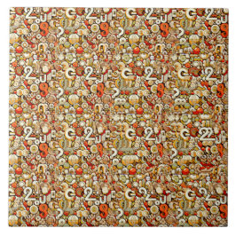 The LETTER G STEREOGRAM 4.25x4.25, 6x6 inches  Kakelplatta