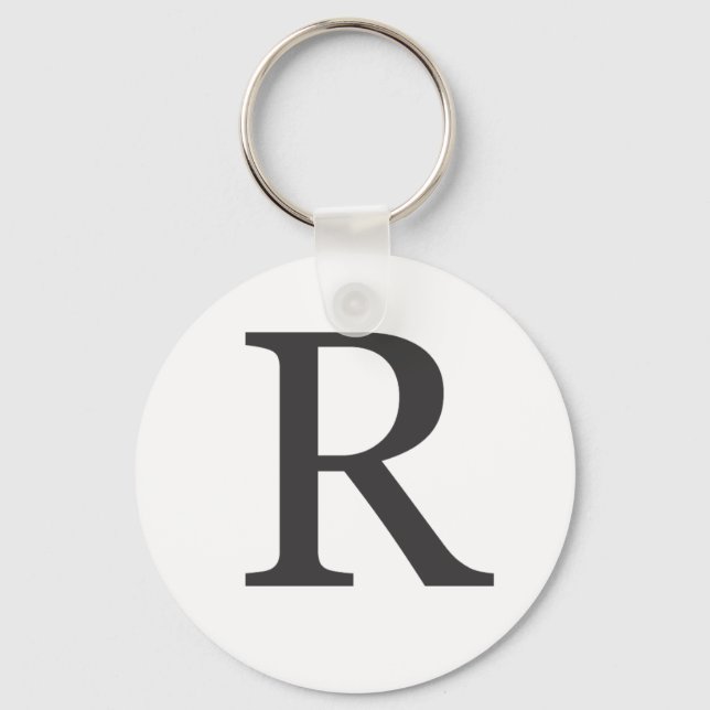 "the letter R" Nyckelring (Framsida)