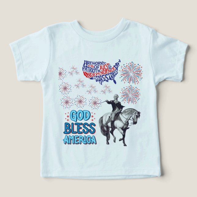 The Liberty Lights Show babyblå T Shirt (Design Framsida)
