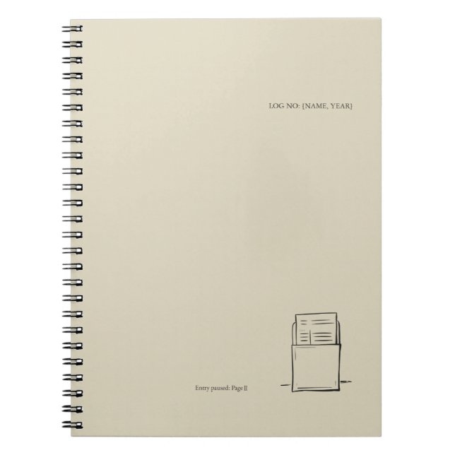 The Library Stamp Minimalist Book Lover Notebook  Anteckningsbok (Framsidan)