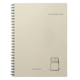 The Library Stamp Minimalist Book Lover Planner Anteckningsbok