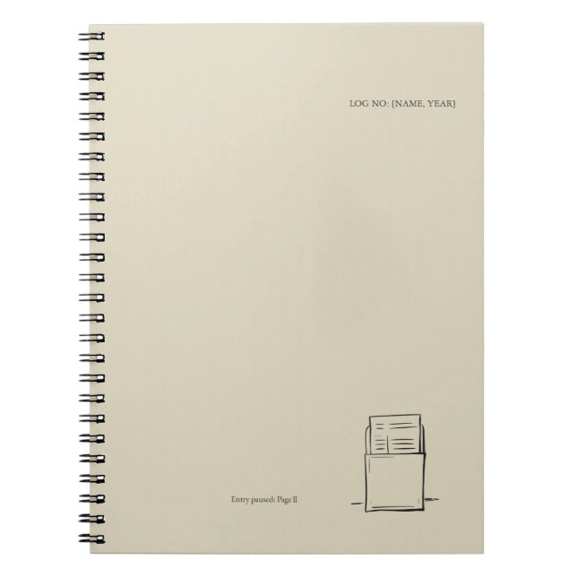 The Library Stamp Minimalist Book Lover Planner Anteckningsbok (Framsidan)