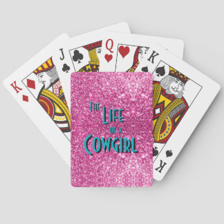 The Life of a Cowgirl - Pink Glitter Version Casinokort