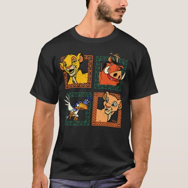 The Lion King - Simba Nala Timon Pumbaa Zazu Chara T Shirt (Framsida)
